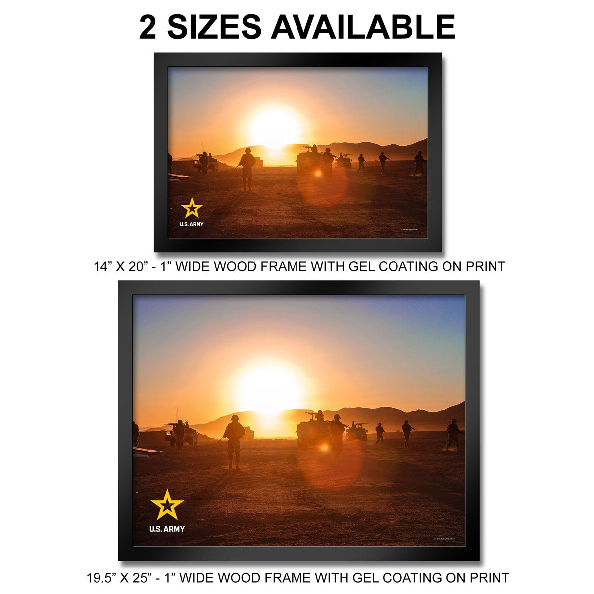 7.62 Design US Army Soldiers stampa incorniciata 14x20