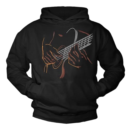 MAKAYA Chitarra Rock felpa con cappuccio uomo taglia M cotone