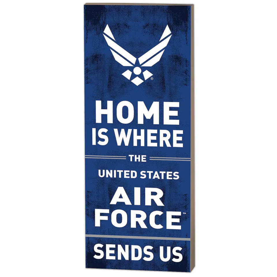 7.62 Design US Air Force targa legno 18x46 cm parete