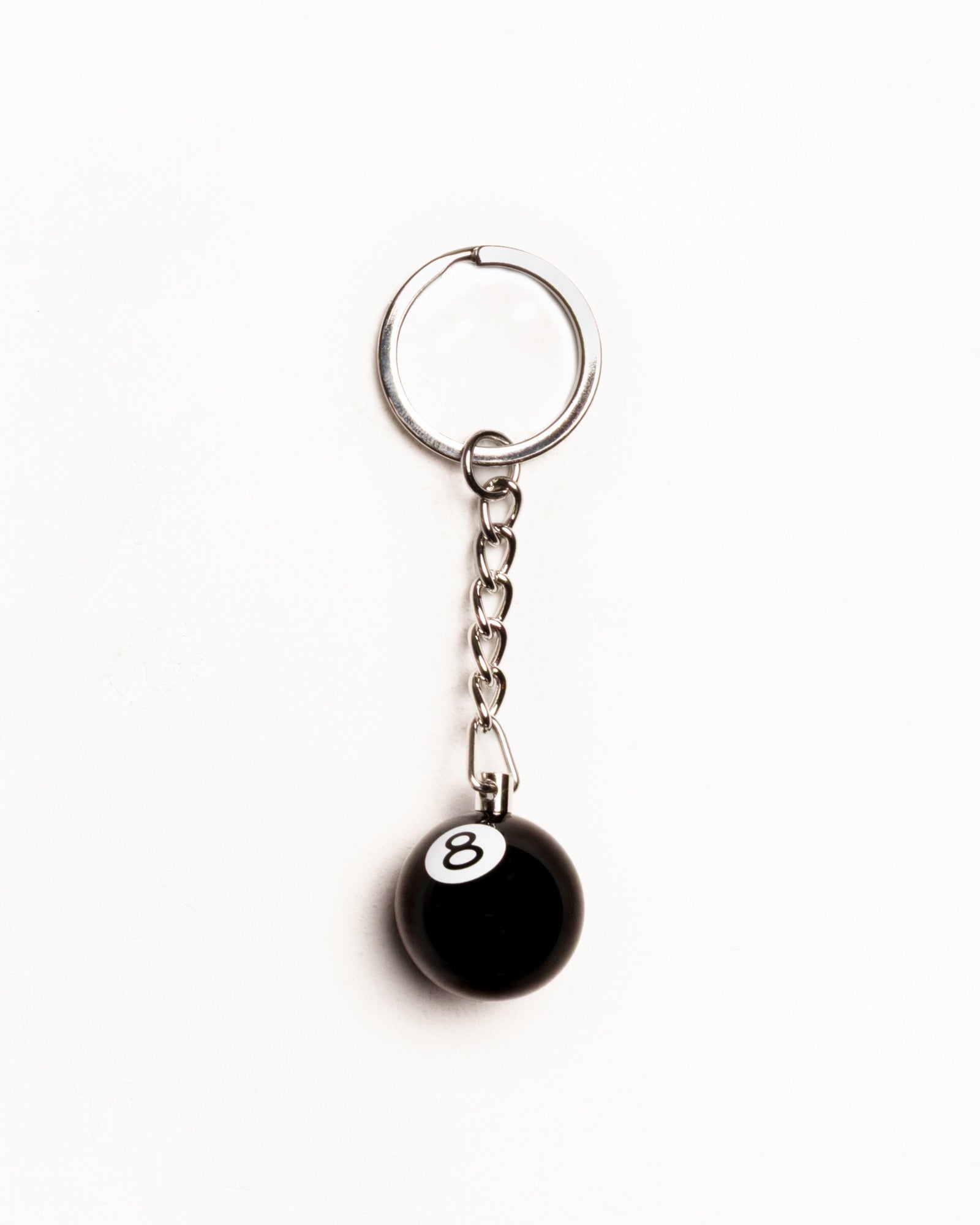 Stussy 8 Ball Keychain portachiavi nero metallo