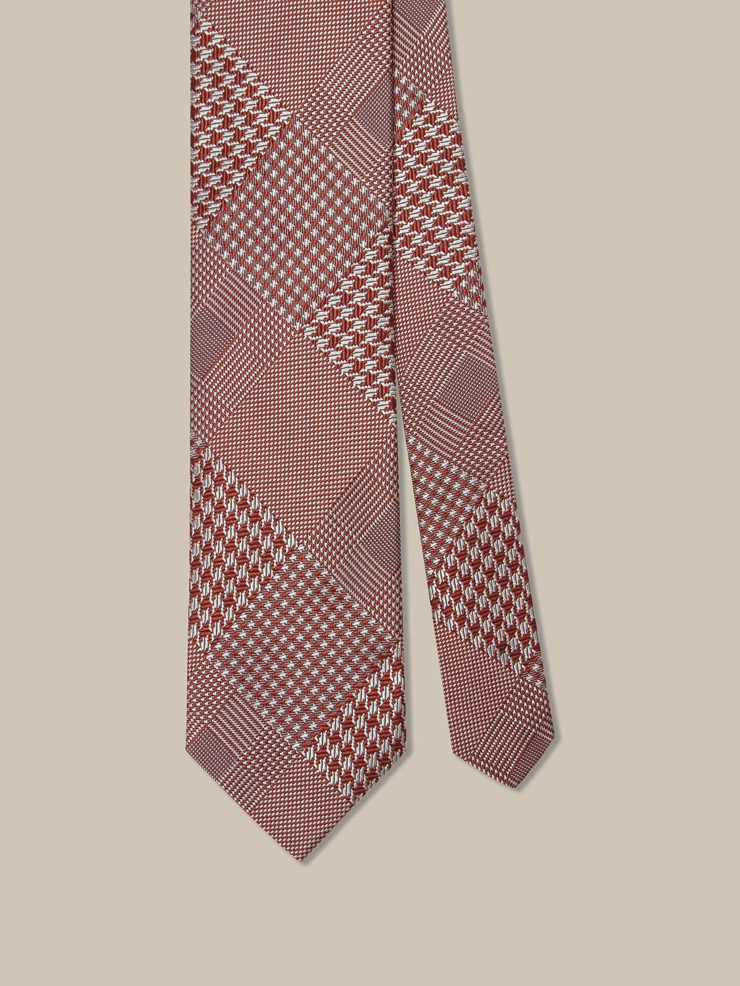 Robert Talbott Robert Patchwork cravatta seta arancione