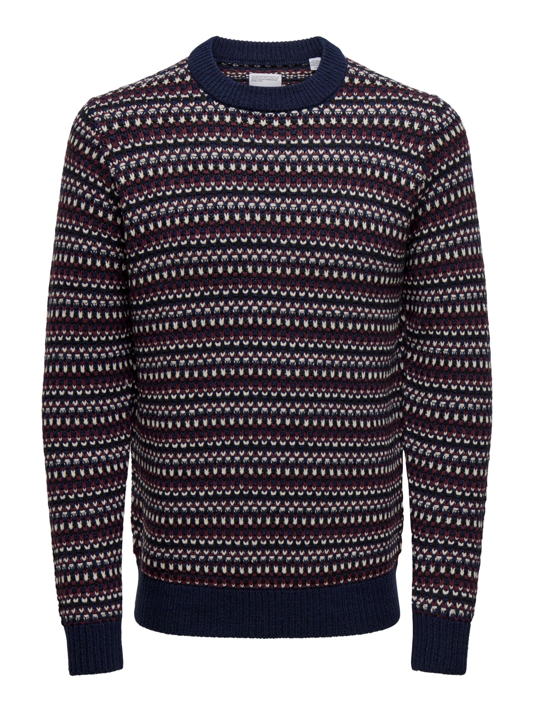 ONLY & SONS Maglieria Onsmusa Pullover Uomo S blu navy