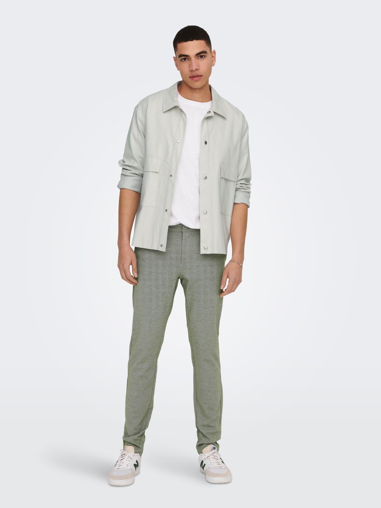 ONLY & SONS MARK Slim Chino uomo 38W/32L beige cotone