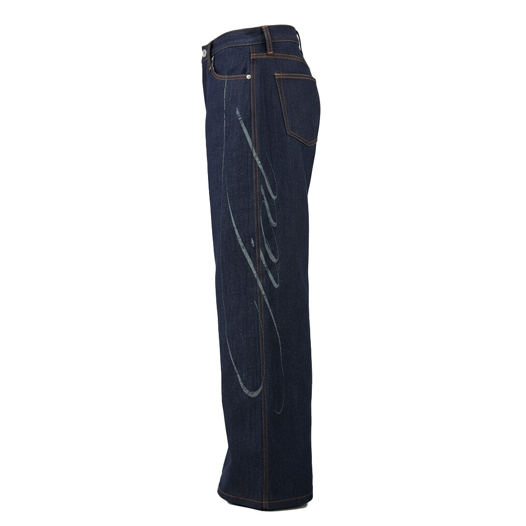 Tiat Blue de Sang Laser jeans bootcut raw denim 14OZ S