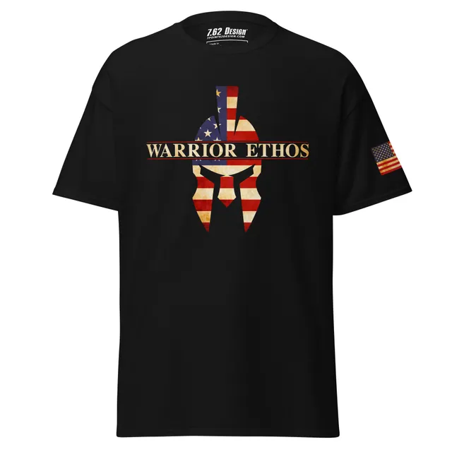 7.62 Design American Warrior Ethos T-Shirt Uomo Nera Cotone