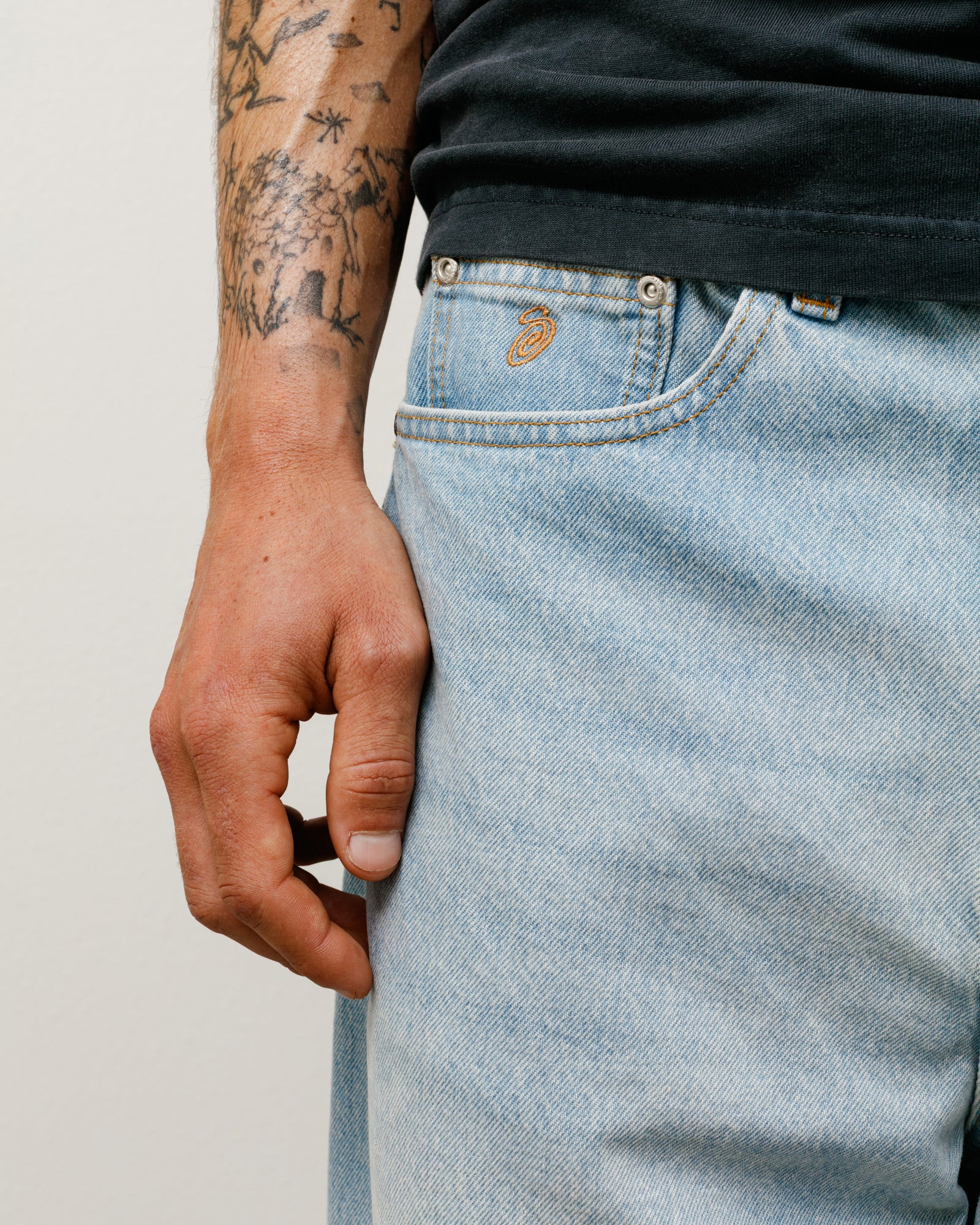 Stussy Big Ol' Jean Denim Jeans Light Wash 14.5oz