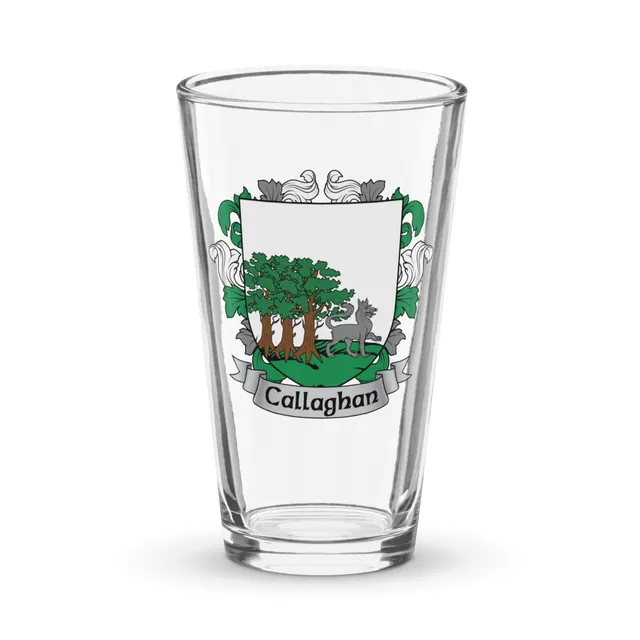 7.62 Design Callaghan bicchiere birra vetro 473 ml stemma irlandese