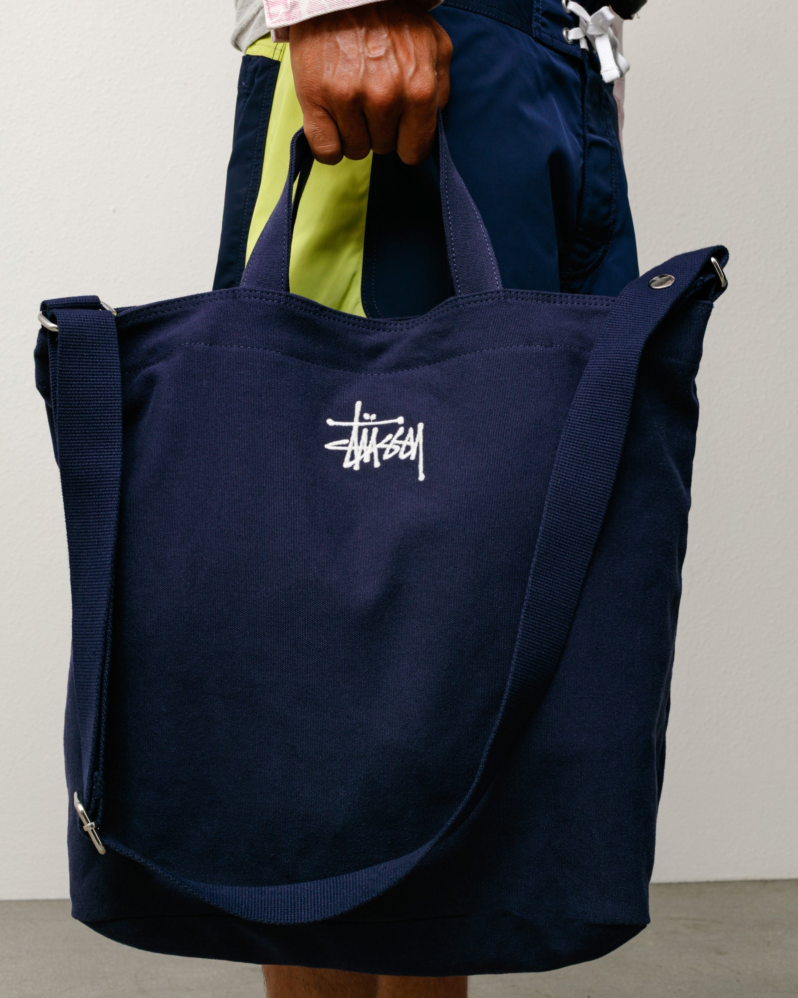Stussy Canvas Crossbody Bag borsa Navy tela