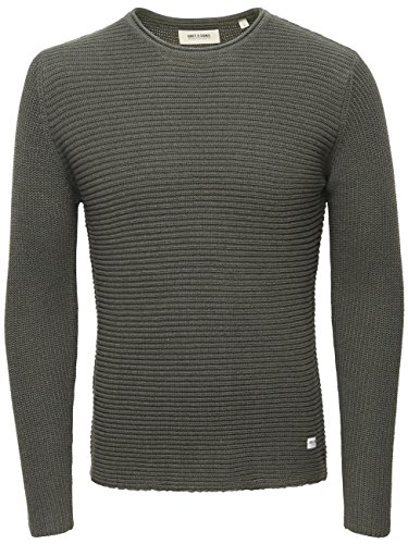 Only & Sons Onssato Twist felpa uomo nero cotone taglia L