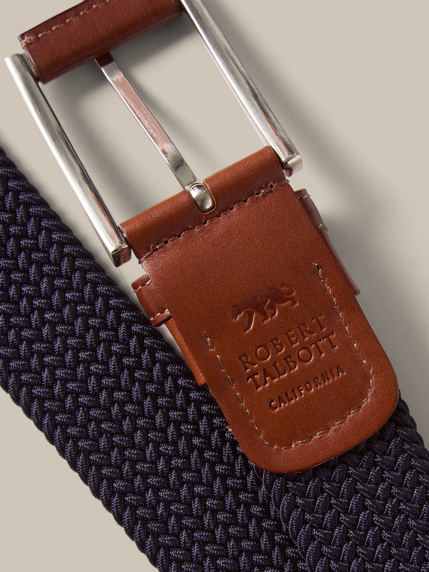 Robert Talbott Garfield cintura nylon Navy Woven 36