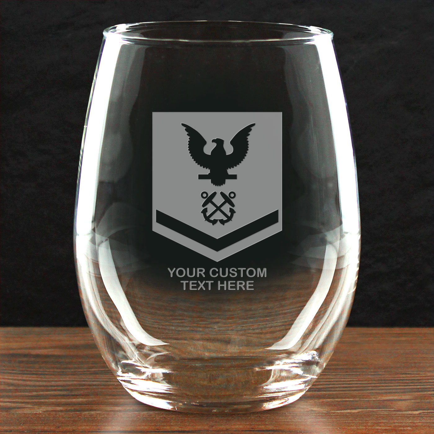 7.62 Design US Navy calice vino senza stelo 621 ml personalizzato