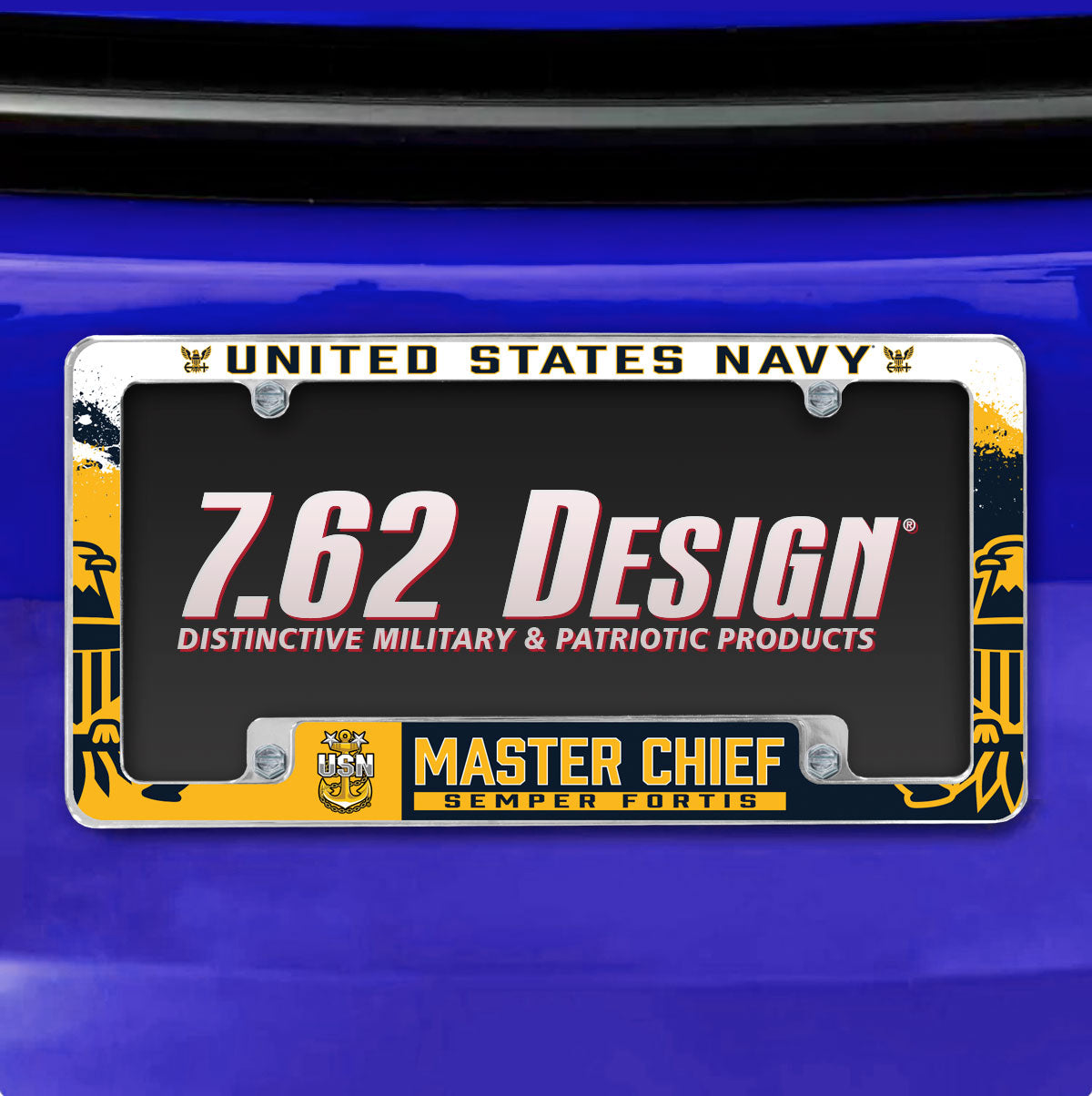 7.62 Design U.S. Navy Master Chief cornice portatarga cromata