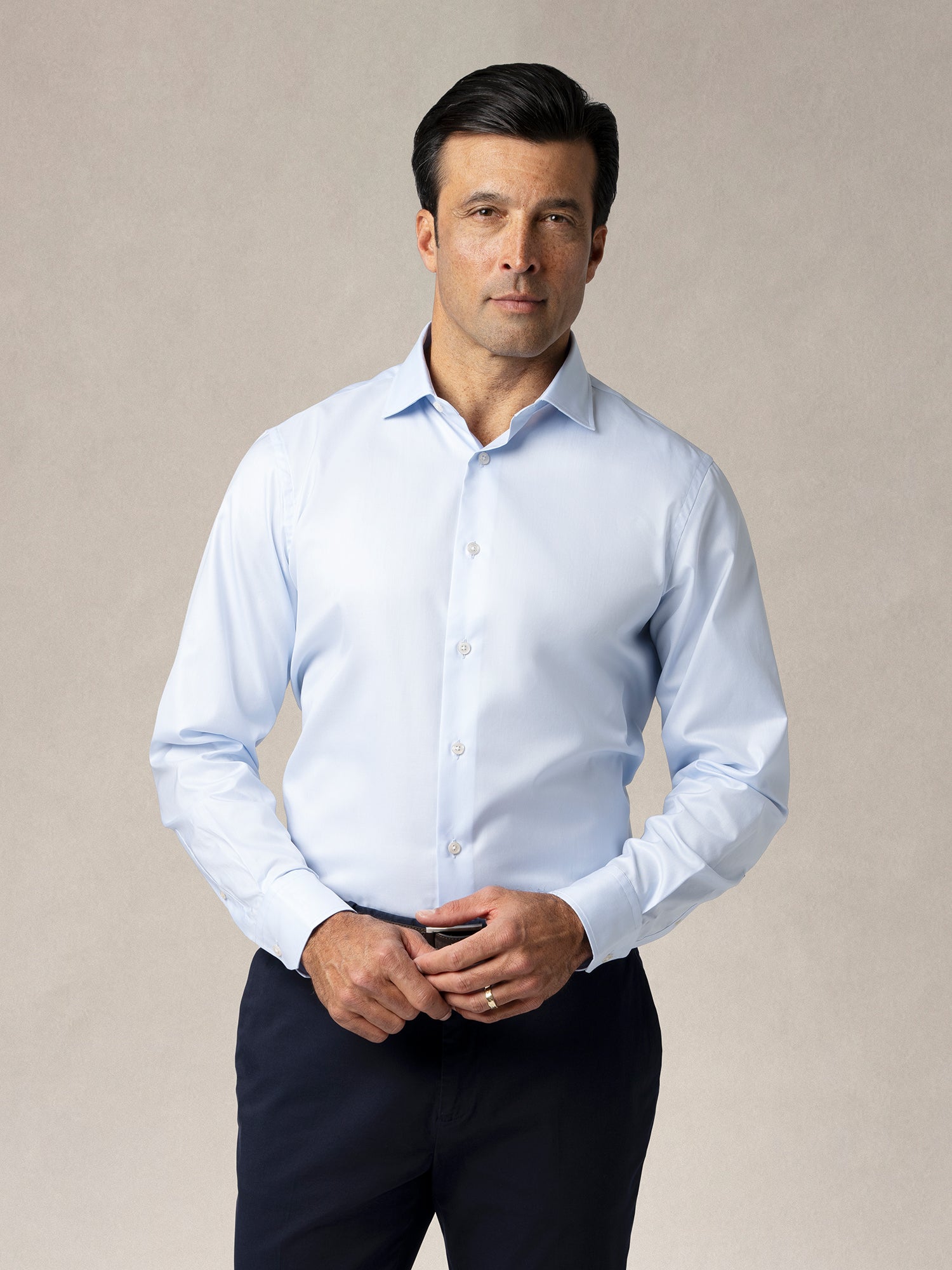 Robert Talbott Reynolds Camicia Twill Azzurra 16