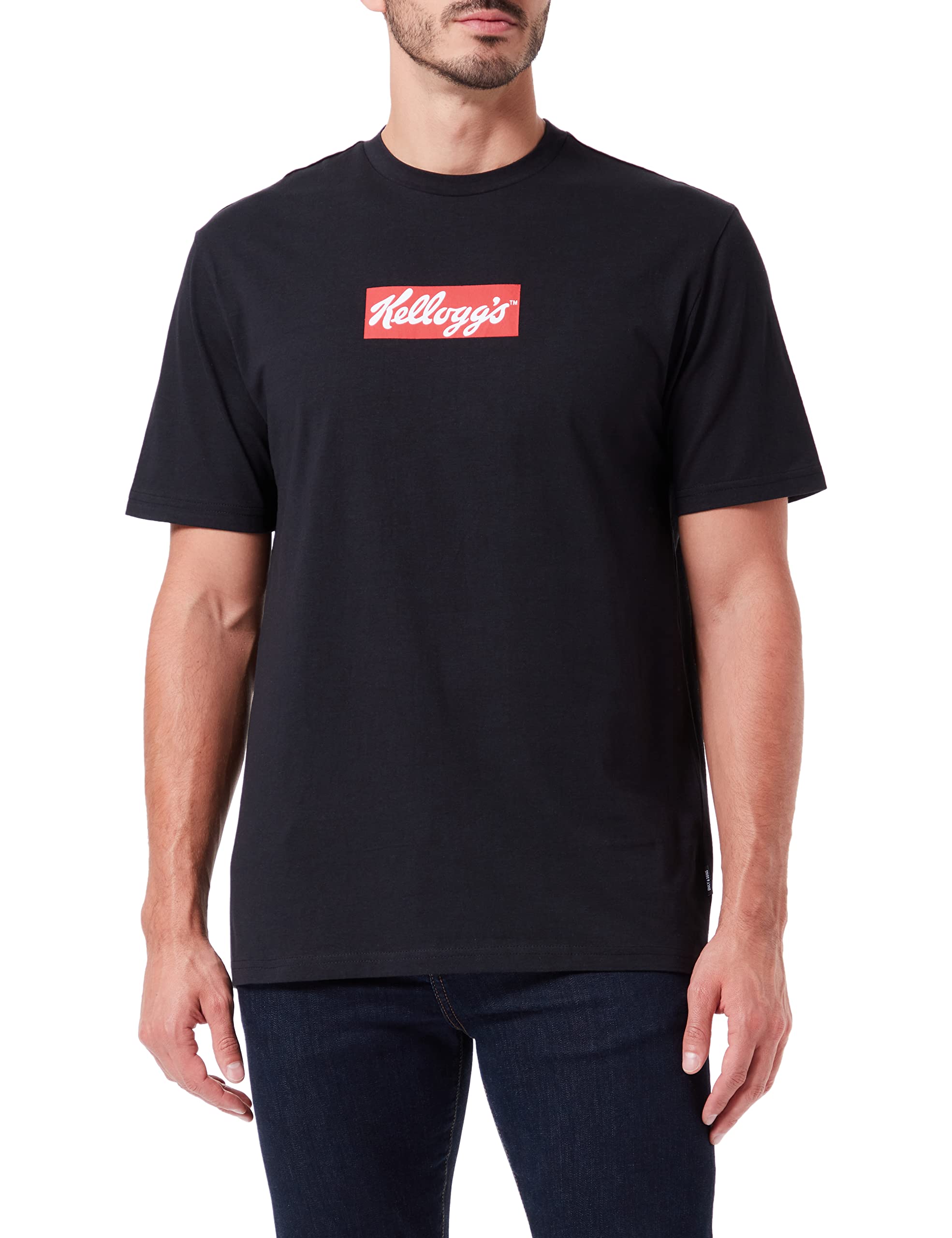 ONLY & SONS Onskelloggs Reg SS Logo Tee t-shirt taglia L nera