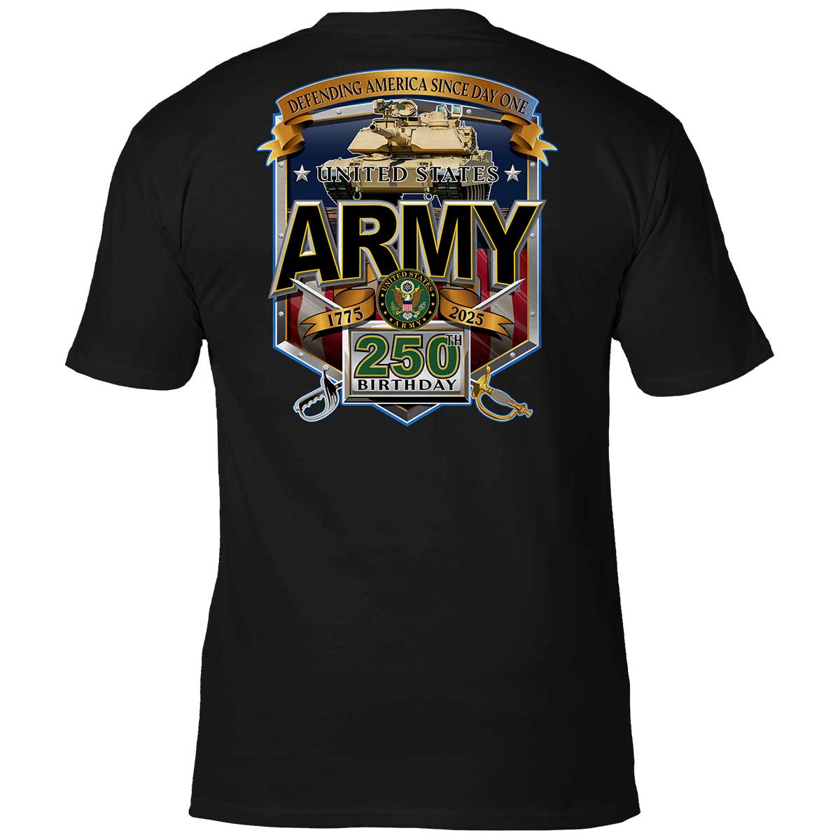 7.62 Design Army 250th Maglietta Uomo Nera Cotone Taglia L