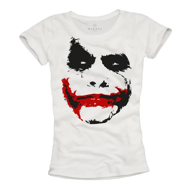 MAKAYA Cooles Joker T-Shirt Donna Stampa Cotone