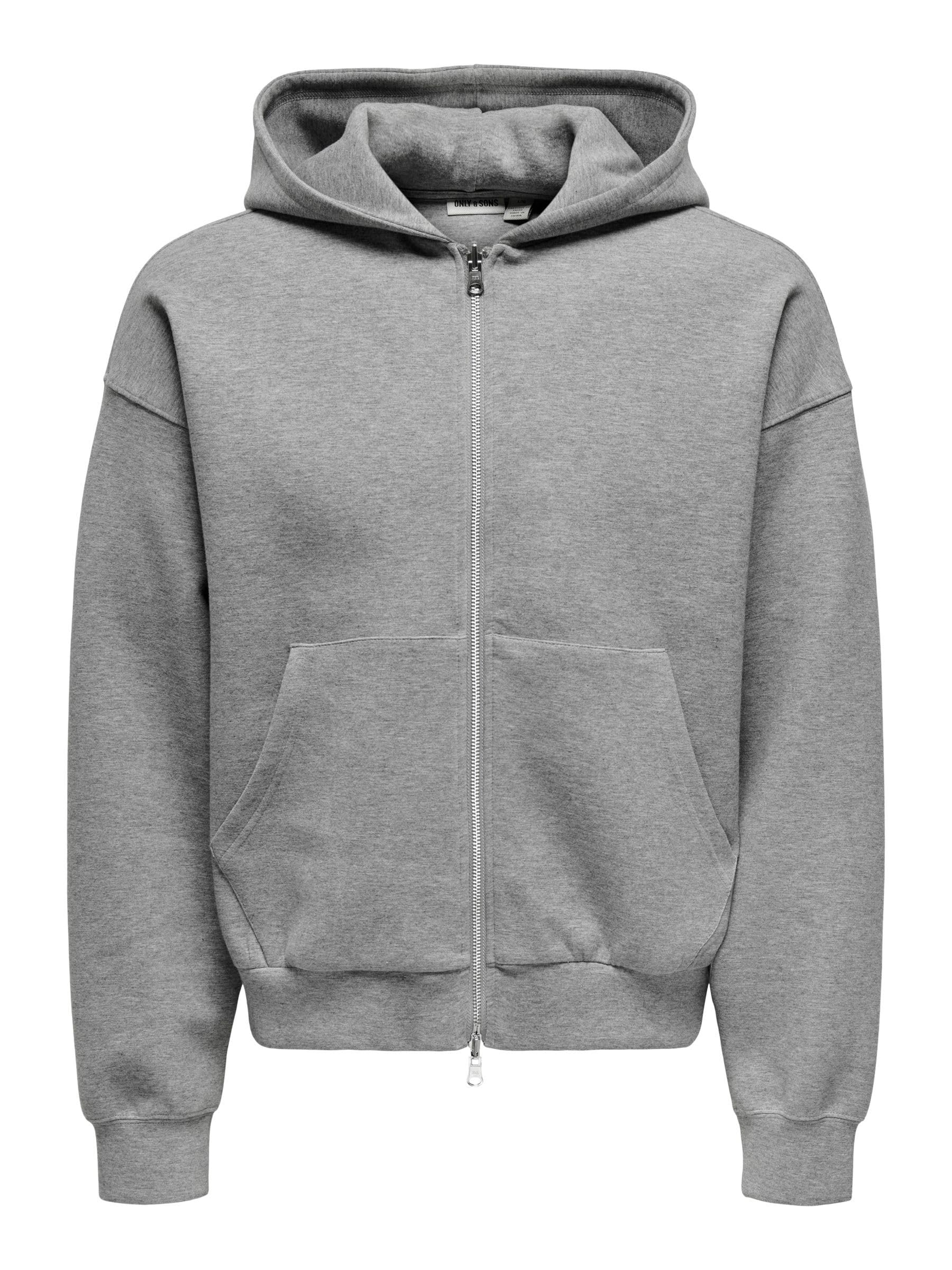 Only & Sons Onsgoyle Boxy Felpa Zip Uomo Nero L