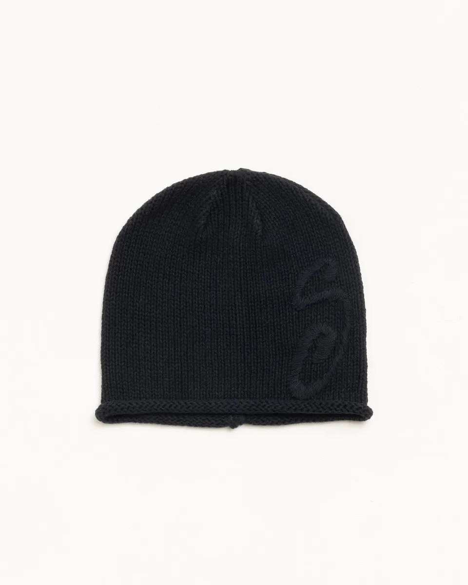 Stussy S Knit Skullcap berretto lino nero 55% lino unisex