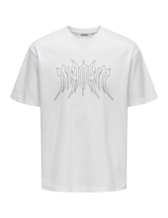 Only & Sons Onsrhinestone T-Shirt Uomo Nero Taglia L