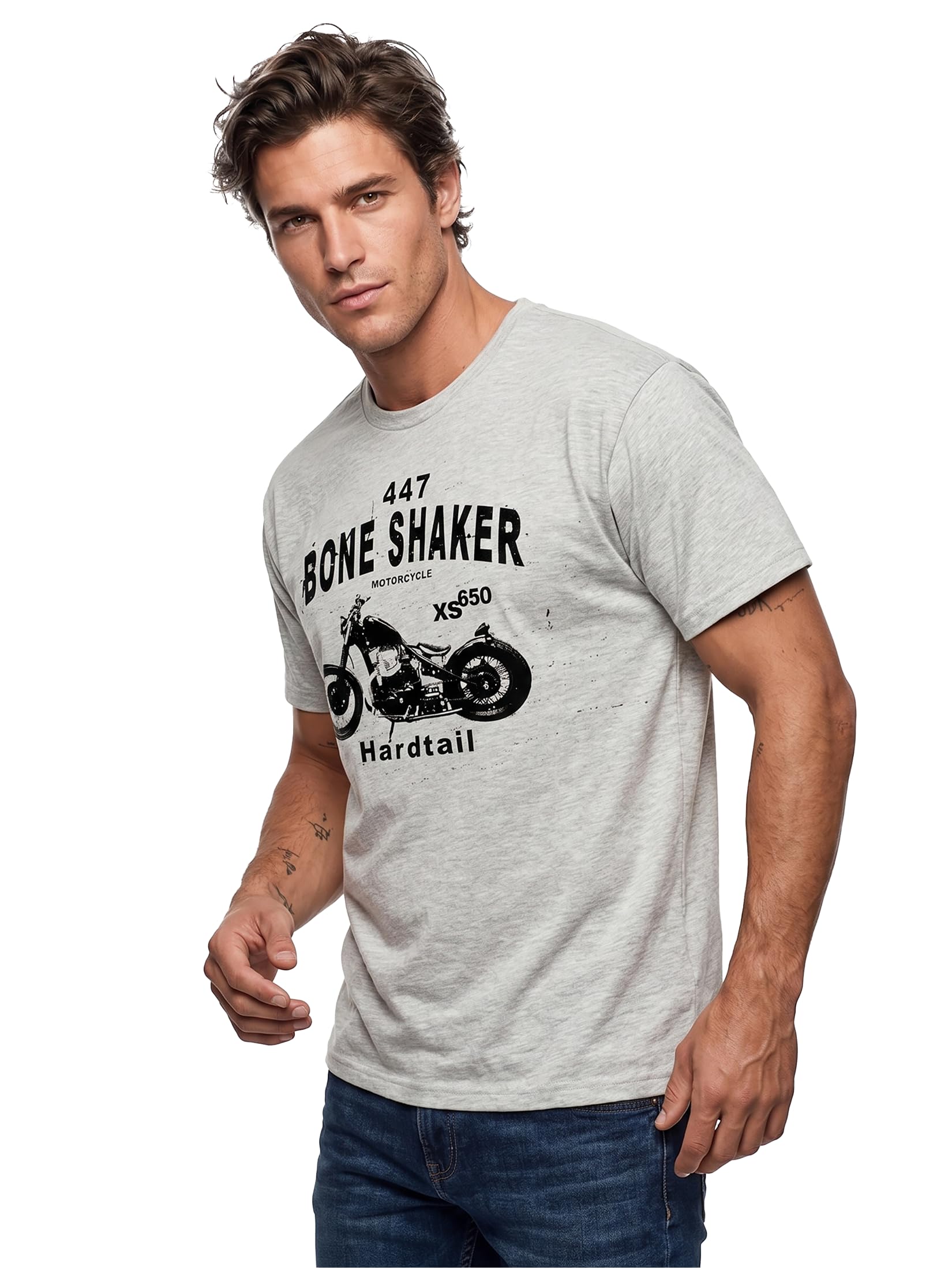 MAKAYA Bobber XS650 T-Shirt Moto Uomo L Biker