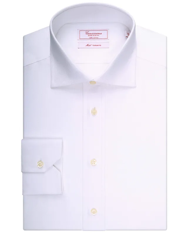Camicissima Permanent Camicia Bianca Extra Slim Manica Lunga