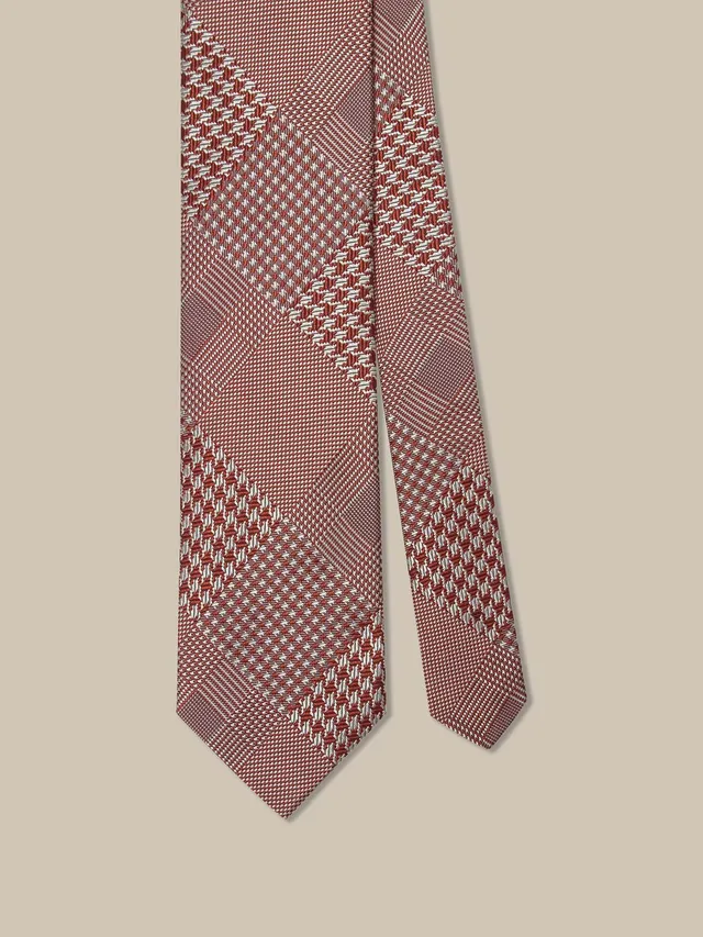 Robert Talbott Robert Patchwork cravatta seta arancione