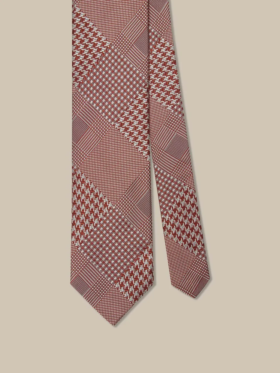 Robert Talbott Robert Patchwork cravatta seta arancione