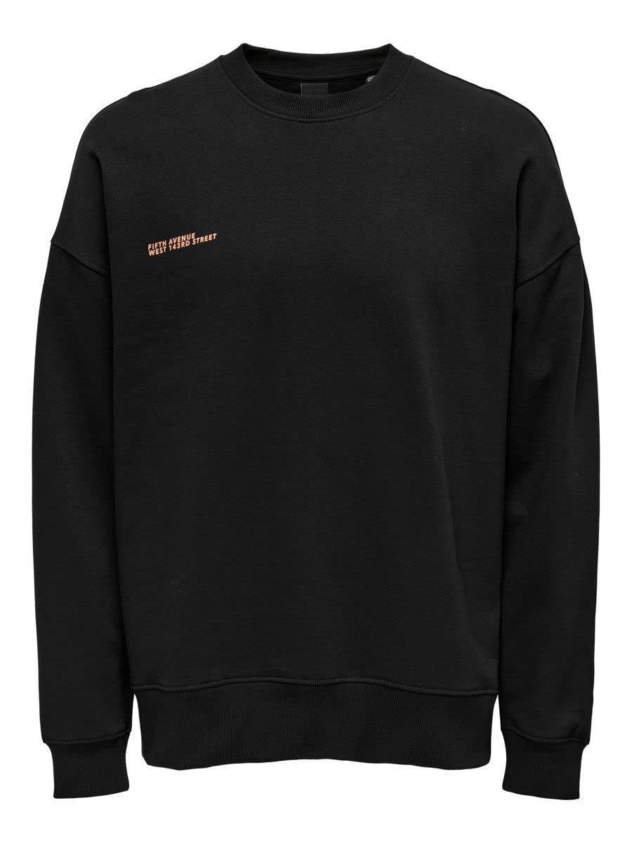 ONLY & SONS Onstoby 3089 felpa girocollo uomo argento relaxed