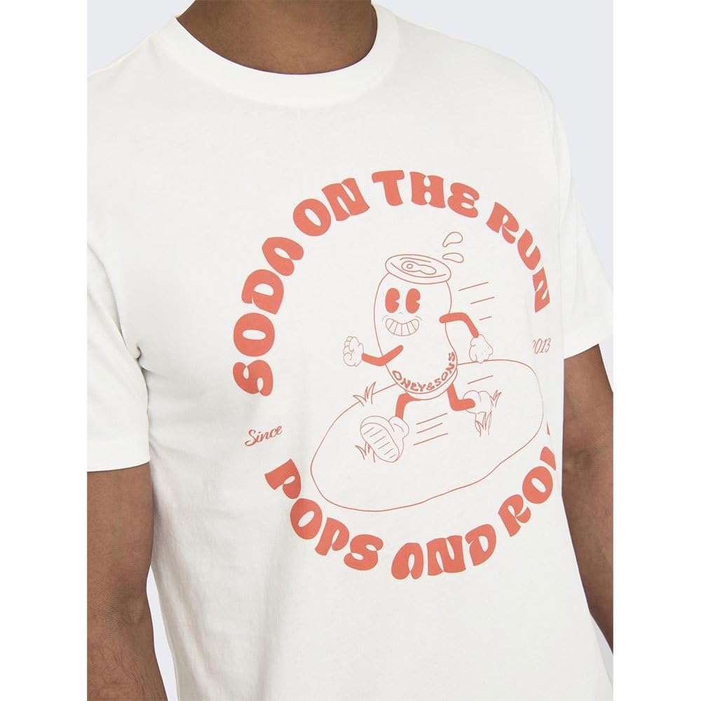 Only & Sons Kim Reg Funny T-shirt uomo XS cotone bio