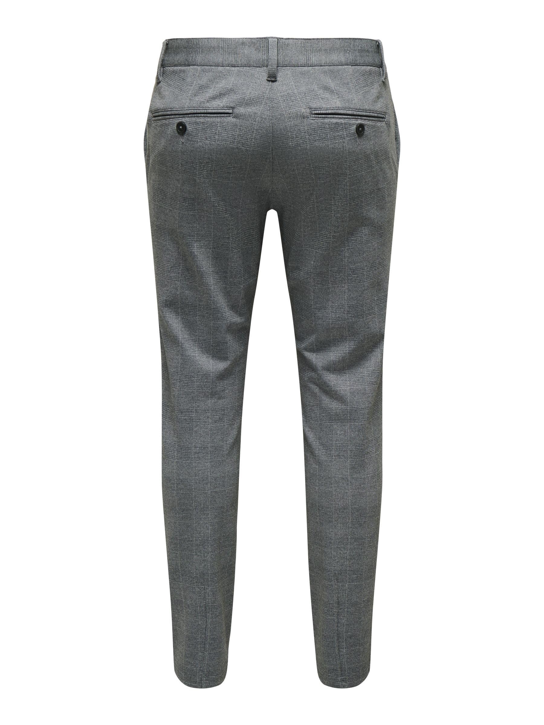 Only & Sons Onsmark Check Pants chino uomo 33W/34L nero