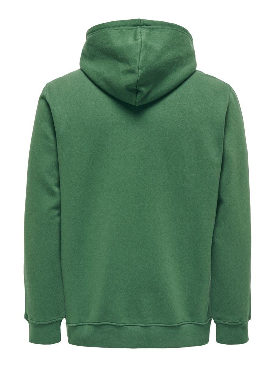 ONLY & SONS Onskyle 3324 felpa cappuccio uomo verde scuro L