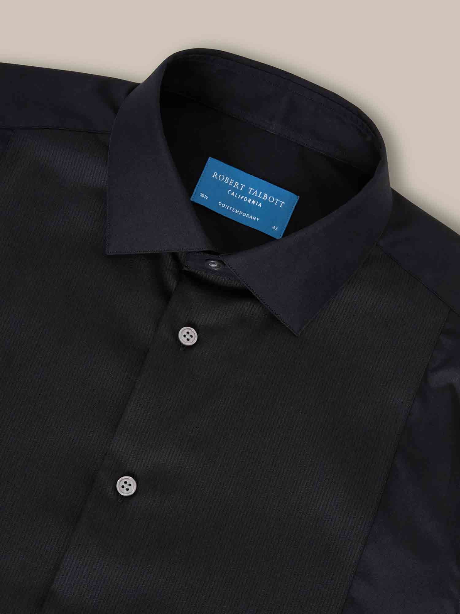 Robert Talbott Reynolds camicia cotone nera 16