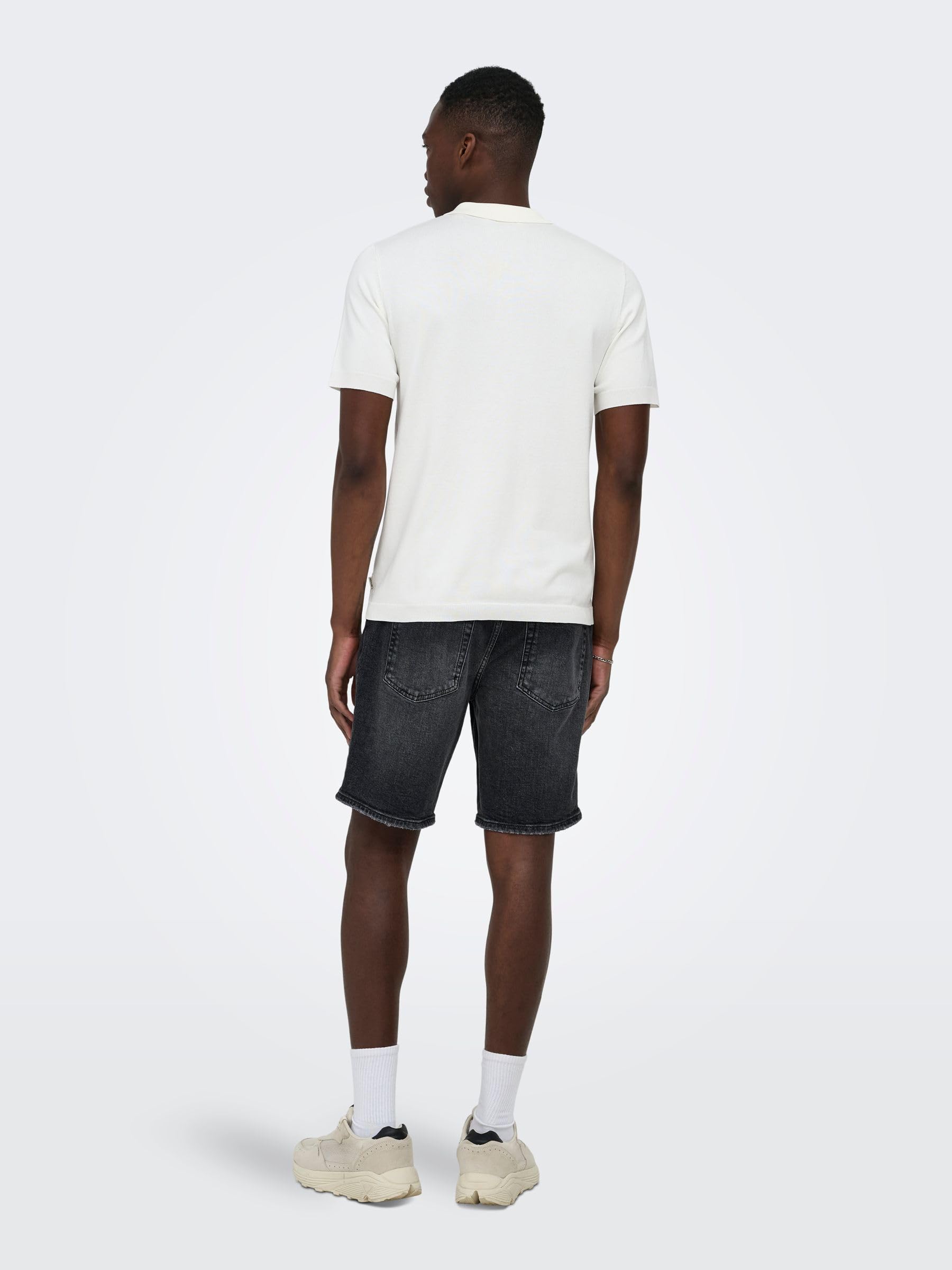 ONLY & SONS Onsedge Pantaloncini Denim Uomo Nero Slavato XL
