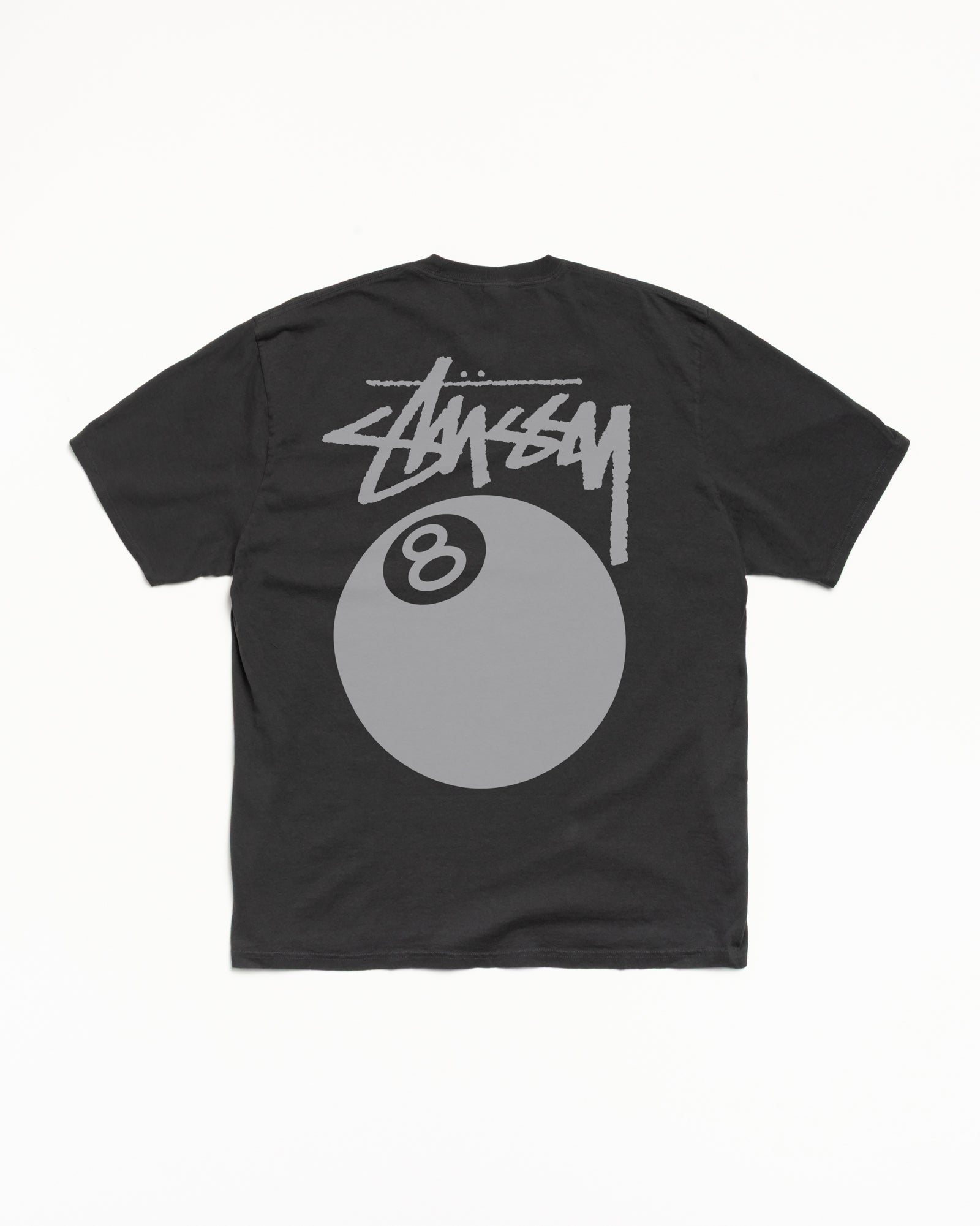 Stussy 8 Ball Tee maglietta faded black oversize