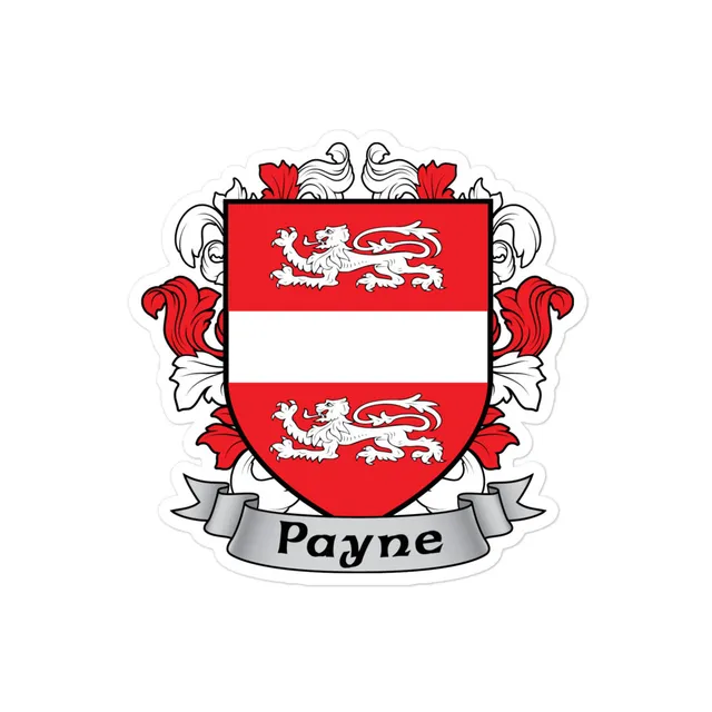 7.62 Design Payne Family Coat of Arms adesivo vinile 3x3 stemma