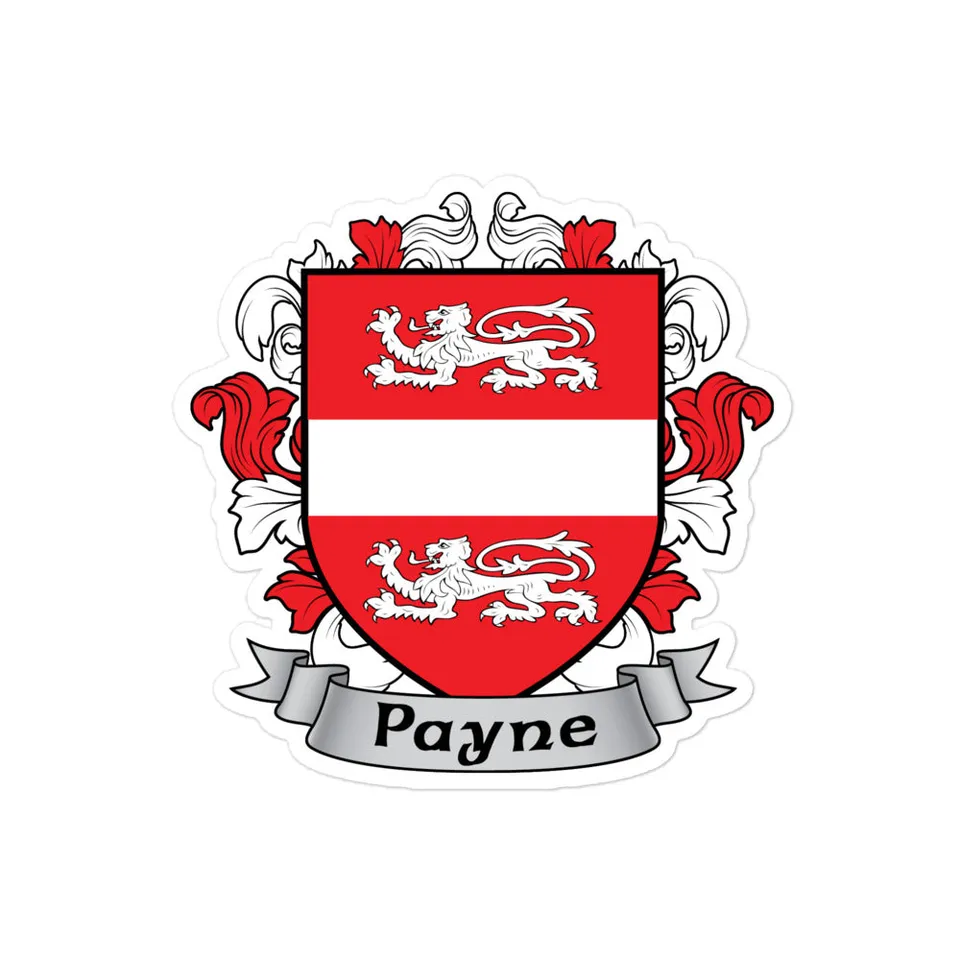 7.62 Design Payne Family Coat of Arms adesivo vinile 3x3 stemma