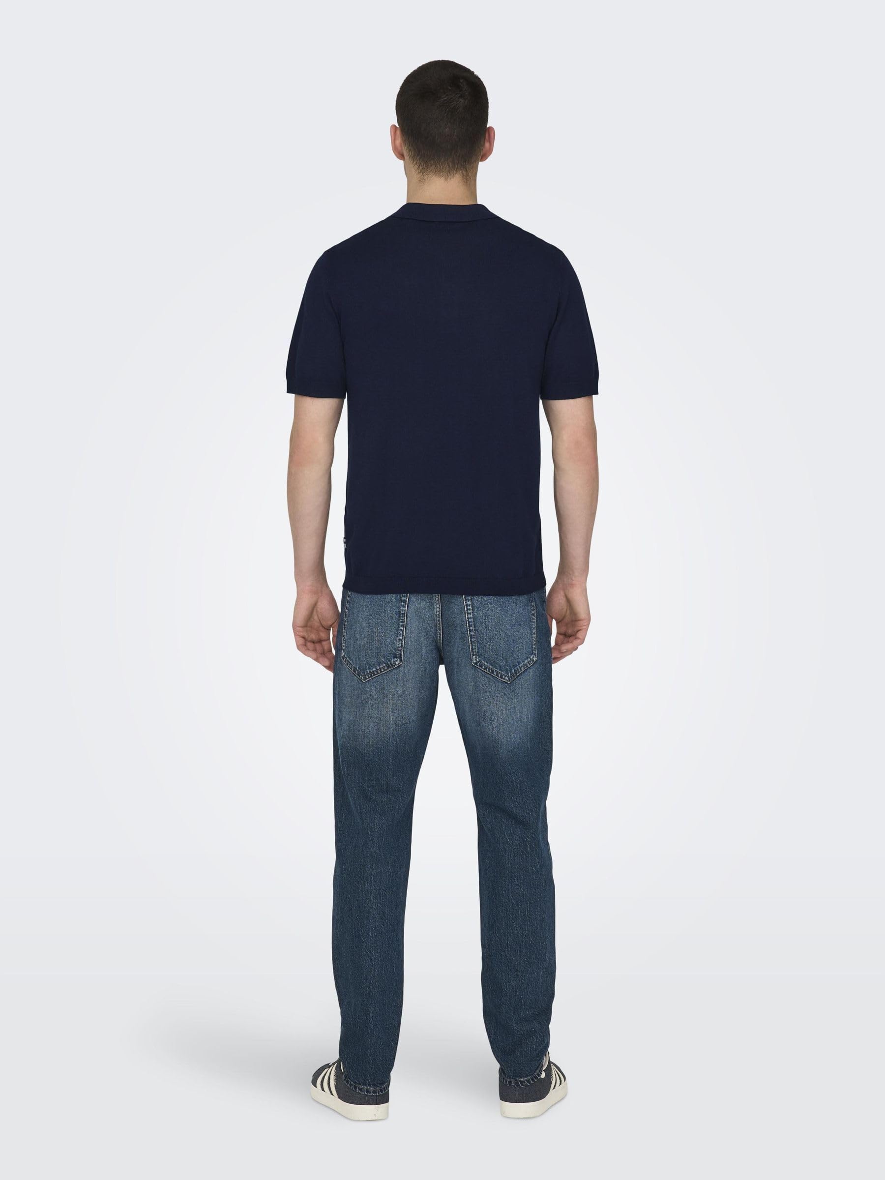 Only & Sons Onswyler Polo Uomo XS Navy Maglia Cotone