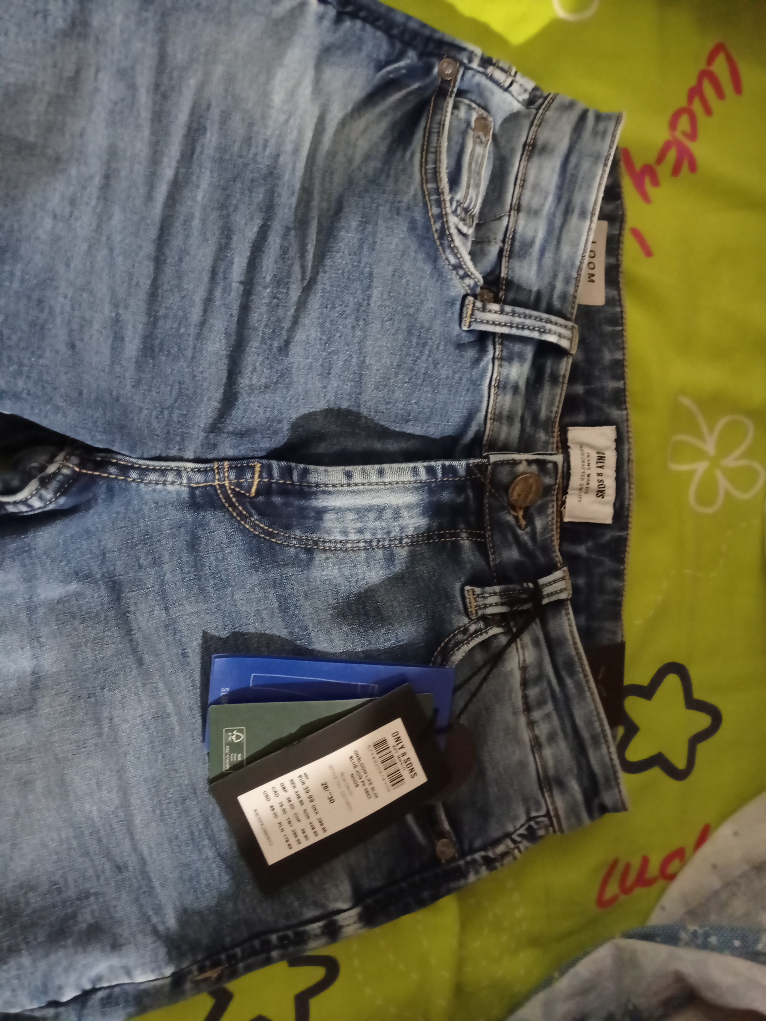 Only & Sons Loom jeans slim uomo blu denim elasticizzato