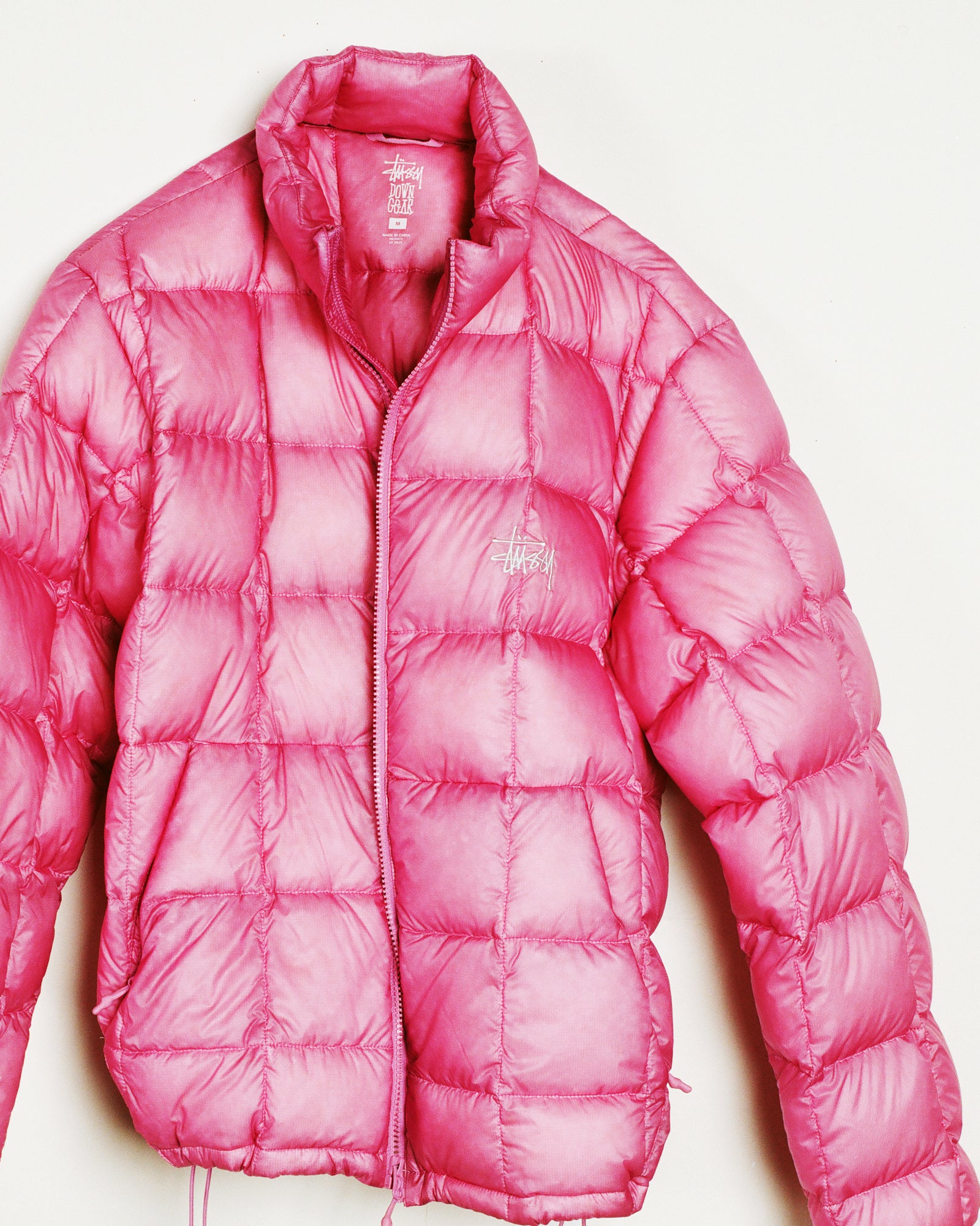 Stussy Midweight Puffer piumino rosa nylon idrorepellente