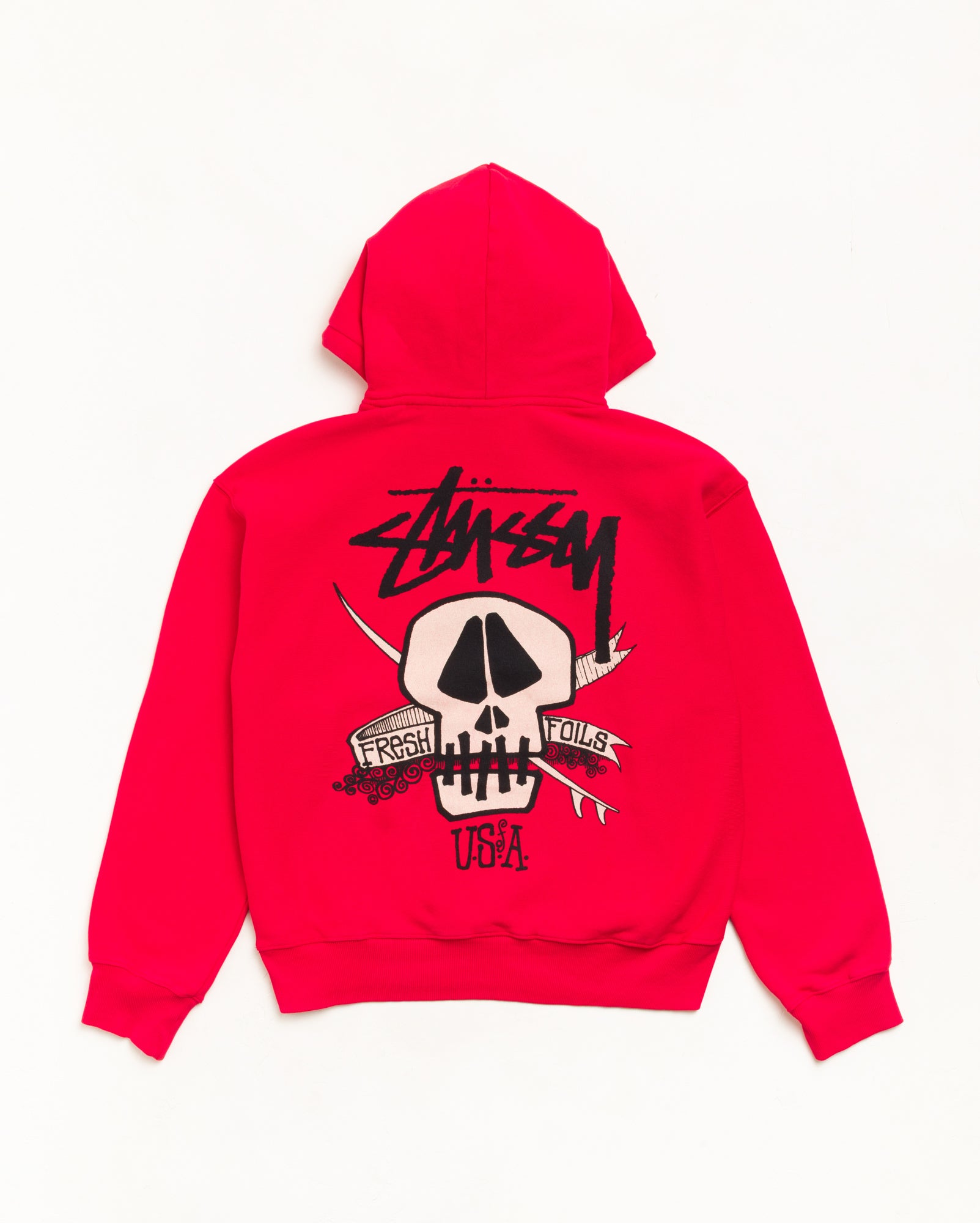 Stussy Fresh Foils Hoodie felpa rossa cotone