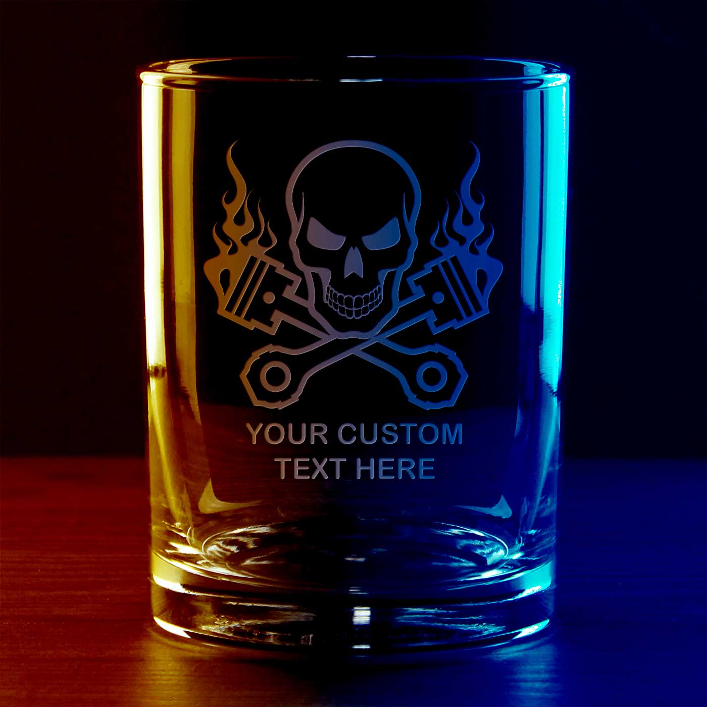 7.62 Design Skull & Pistons Bicchiere whiskey 414 ml