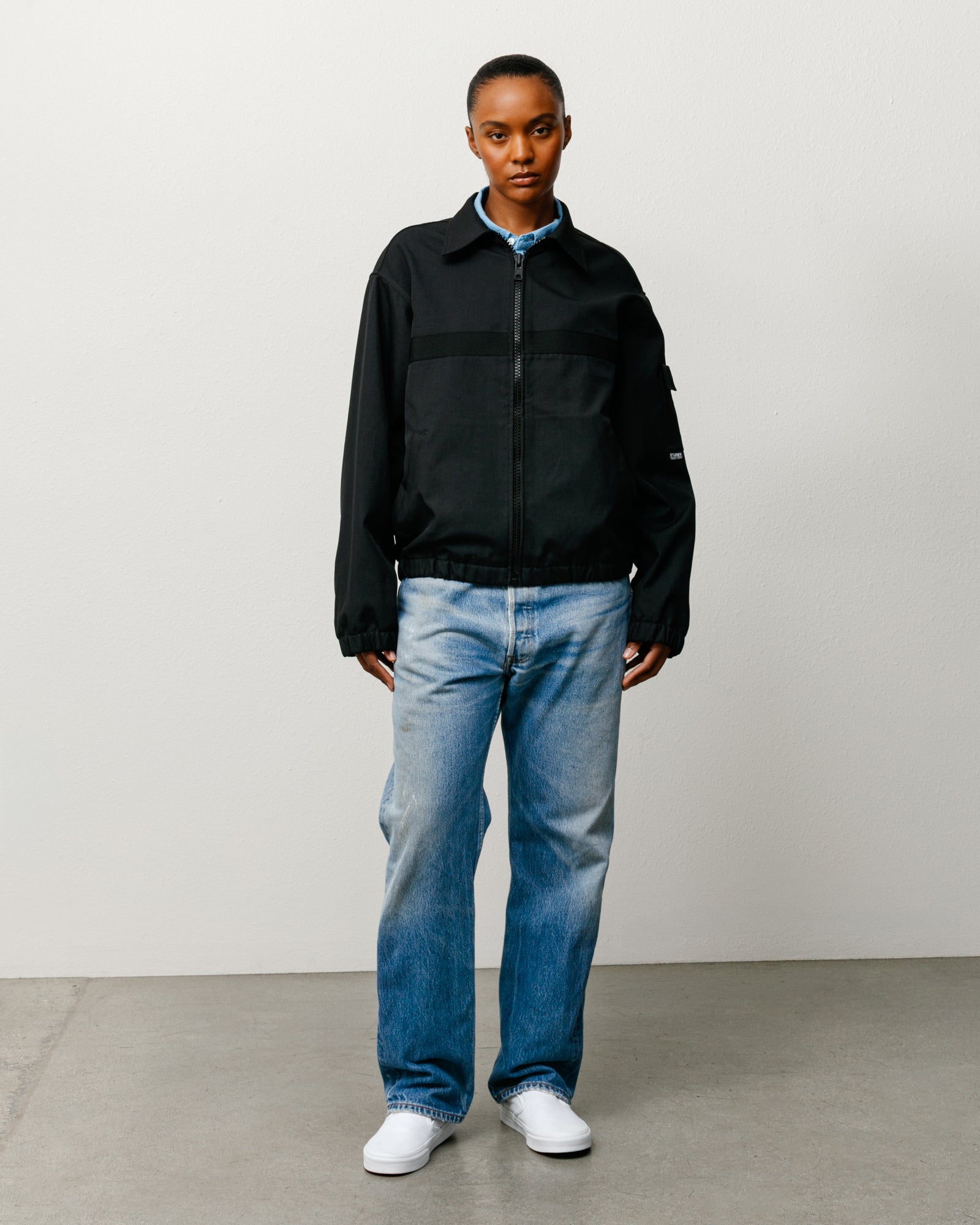 Stussy Mechanic Jacket giacca nera poliestere