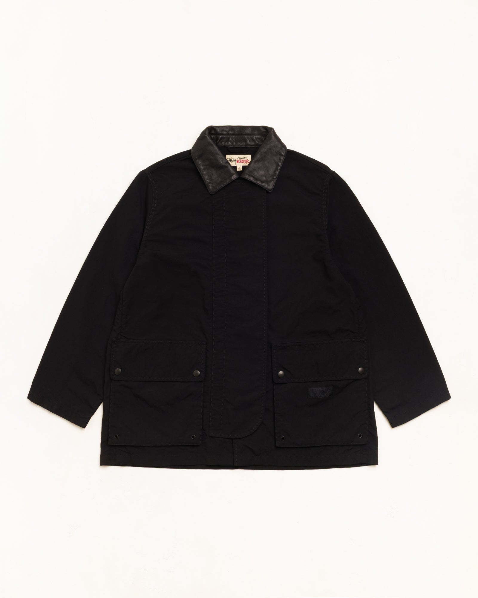 Stussy Fireman Jacket giacca nera nylon relaxed