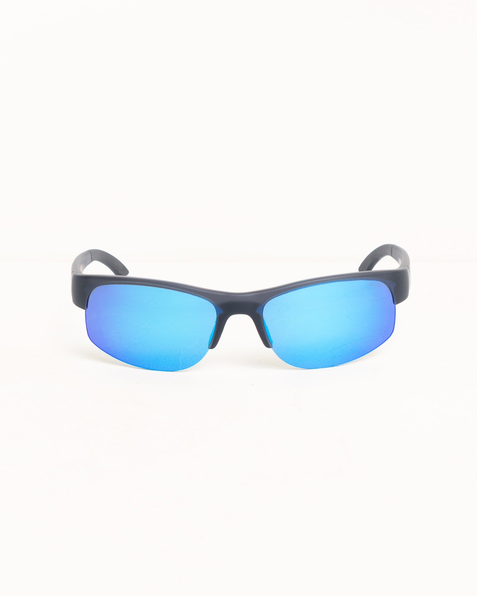 Stussy Hiro Sunglasses occhiali da sole frost black/lente blu polarizzati
