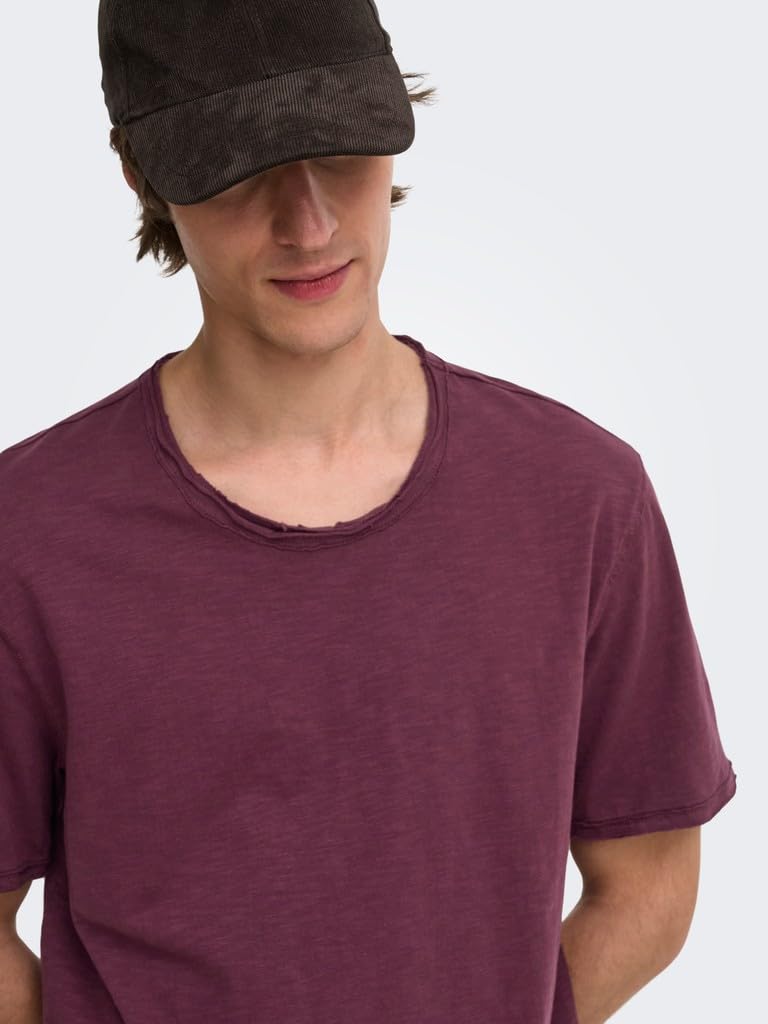 Only & Sons Onsbennie T-shirt Uomo Rossa Port Royale XL