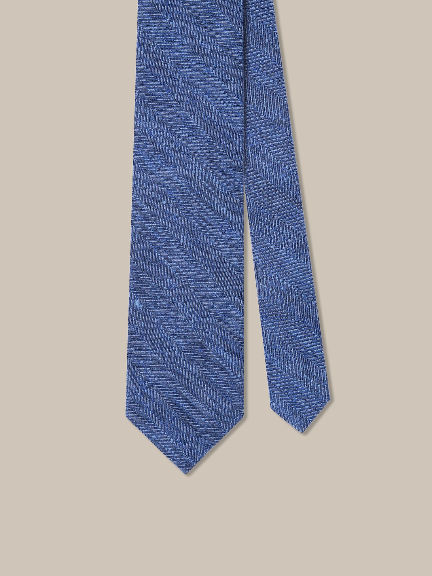 Robert Talbott Robert Herringbone Shantung cravatta seta azzurro chiaro