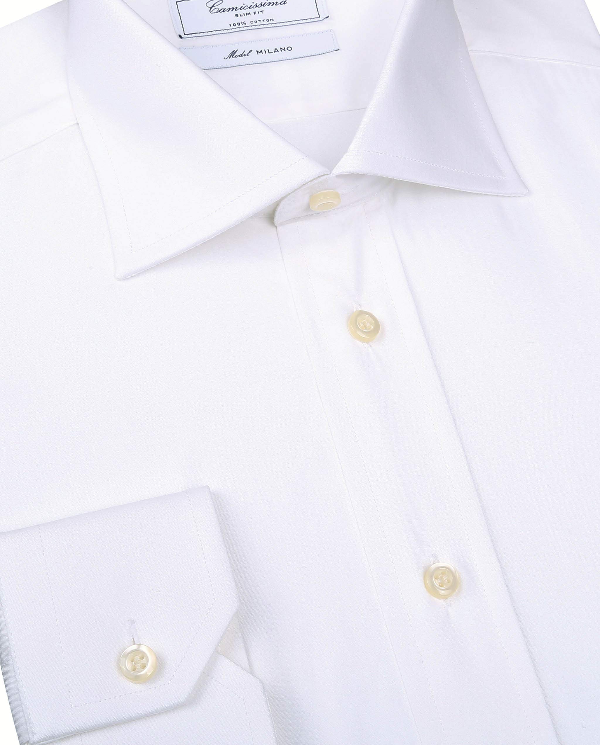 Camicissima Permanent Camicia Bianca Slim Manica Lunga