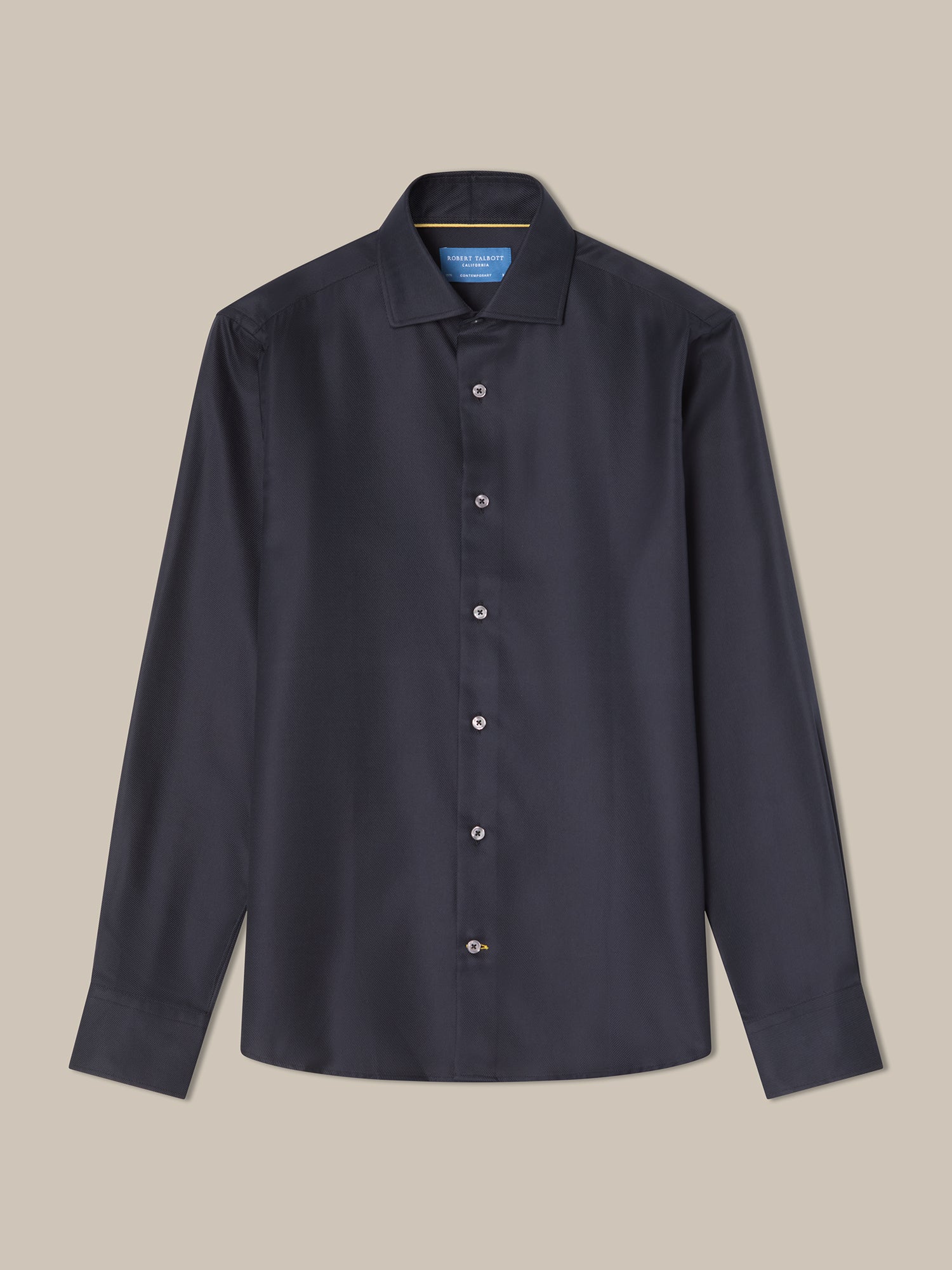 Robert Talbott Reynolds camicia elegante cotone 120s nera