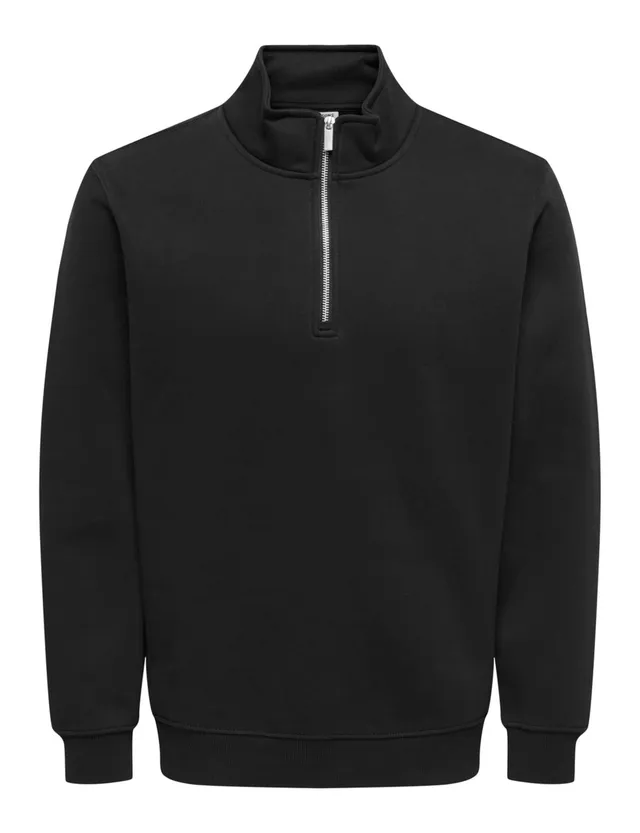 ONLY & SONS Onsconnor Felpa Uomo Nero Girocollo