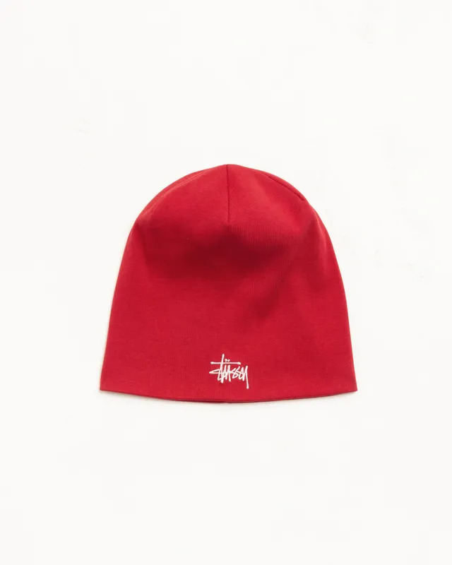 Stussy Jersey Skullcap beanie Rosso cotone